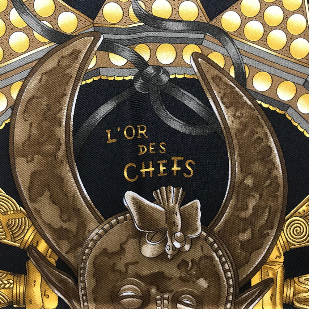 ❤️SOLD❤️ HERMES Scarf L'OR DES CHEFS BY J. Metz - Picture 3 of 7
